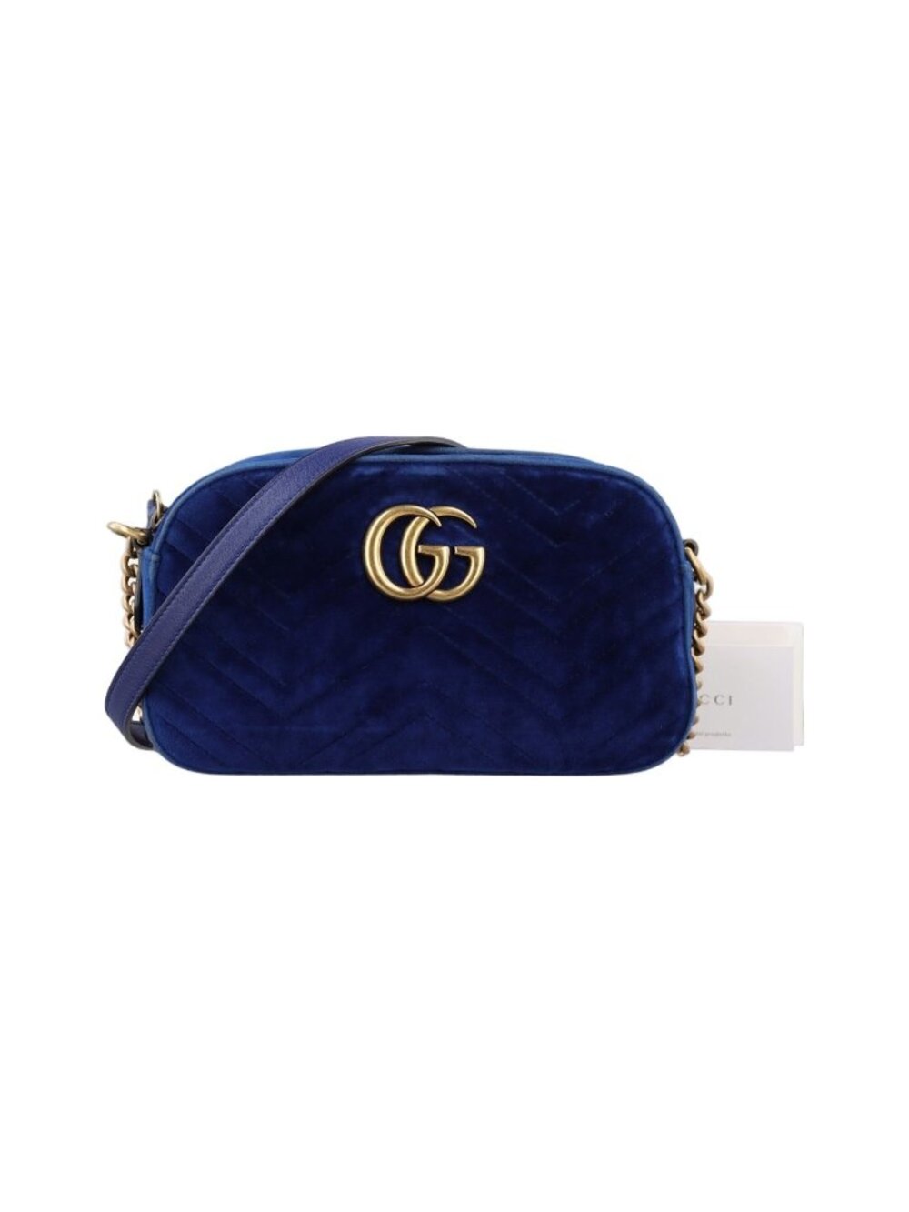 ★SOLD★ Gucci GG Marmont Blue Velour Messenger